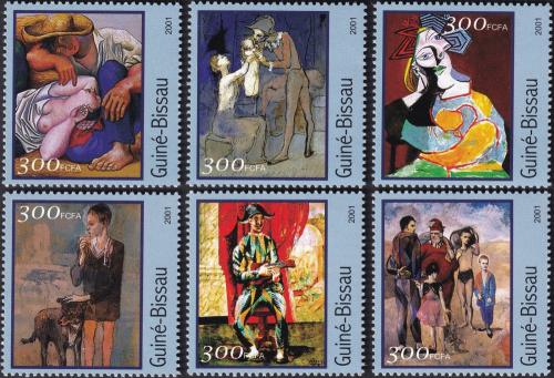 Potovn znmky Guinea-Bissau 2001 Umn, Pablo Picasso 1B Mi# 1618-23 Kat 8