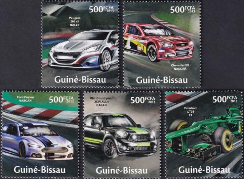 Potovn znmky Guinea-Bissau 2013 Zvodn automobily 1B Mi# 6664-68 Kat 10  - zvtit obrzek