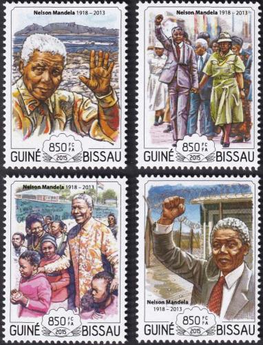 Potovn znmky Guinea-Bissau 2015 Nelson Mandela 1B Mi# 7664-67 Kat 14