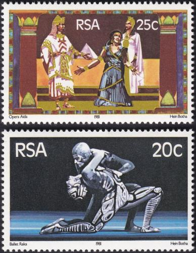 Potovn znmky JAR 1981 Opera Aida Mi# 583-84