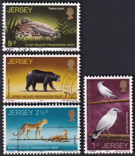 Potovn znmky Jersey 1972 Chrnn fauna 1A Mi# 65-68