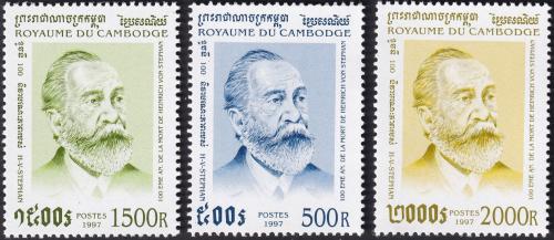 Potovn znmky Kamboda 1997 Heinrich von Stephan Mi# 1711-13 Kat 5