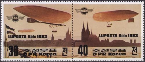 Potovn znmky KLDR 1983 Vstava LUPOSTA Mi# 2333-34 Kat 8