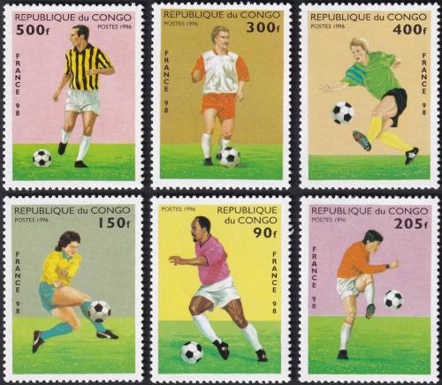 Potovn znmky Kongo 1996 MS ve fotbale Mi# 1444-49 Kat 9