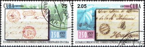 Potovn znmky Kuba 2006 Vznik poty, 250. vro Mi# 4777-78 Kat 5.50