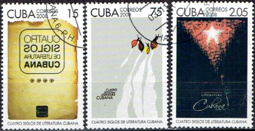 Potovn znmky Kuba 2008 Literatura Mi# 5147-49 Kat 5.80