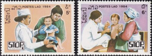 Potovn znmky Laos 1984 Boj proti obrn Mi# 788-89