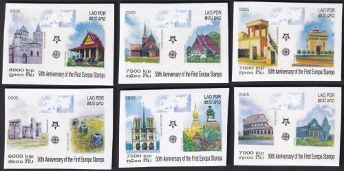 Potovn znmky Laos 2005 Evropa CEPT neperf. Mi# 1973-78 B Kat 25