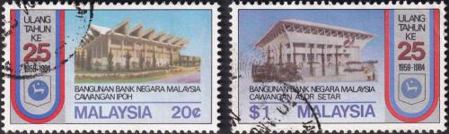 Potovn znmky Malajsie 1984 Banka Negara Malaysia, 25. vro Mi# 273-74