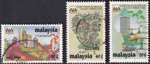 Potovn znmky Malajsie 1984 Teritorium Kuala Lumpur Mi# 275-77 Kat 6.50