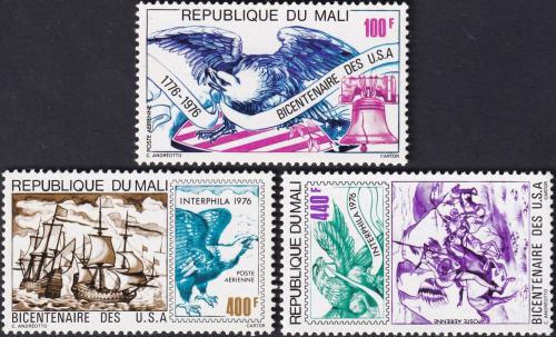 Potovn znmky Mali 1976 Americk revoluce Mi# 532-34 Kat 7