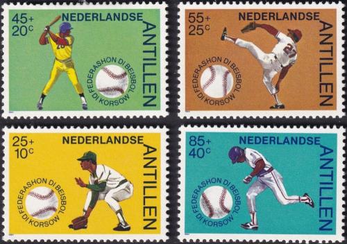 Potovn znmky Nizozemsk Antily 1984 Baseball Mi# 520-23 Kat 7.50