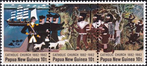 Potovn znmky Papua Nov Guinea 1982 Nstnn malba Mi# 452-54