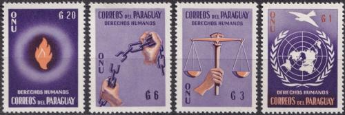 Potovn znmky Paraguay 1960 Deklarace lidskch prv Mi# 857-60