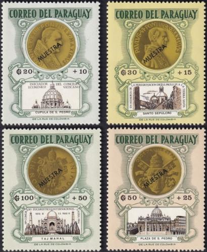 Potovn znmky Paraguay 1964 Papeovy medaile TOP SET Mi# 1380-83 Kat 25