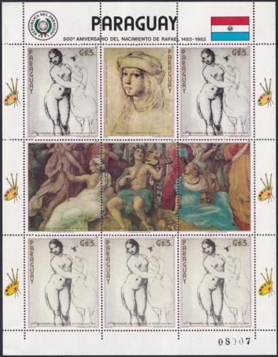 Potovn znmky Paraguay 1982 Umn, Raffael 1A Mi# 3552 Bogen Kat 19