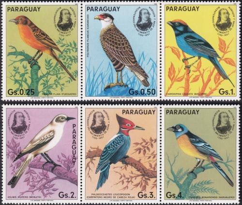 Potovn znmky Paraguay 1985 Ptci, Audubon Mi# 3863-68