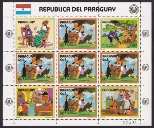 Potovn znmky Paraguay 1985 Romn Tom Sawyer Mi# 3893 Bogen Kat 24