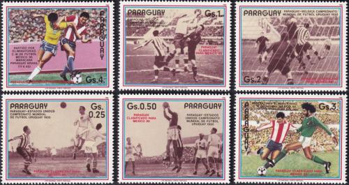 Potovn znmky Paraguay 1986 MS ve fotbale Mi# 3977-82