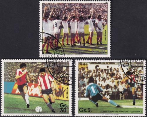 Potovn znmky Paraguay 1986 MS ve fotbale Mi# 3997-99