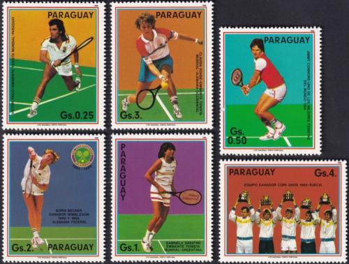 Potovn znmky Paraguay 1986 Tenis Mi# 4029-34