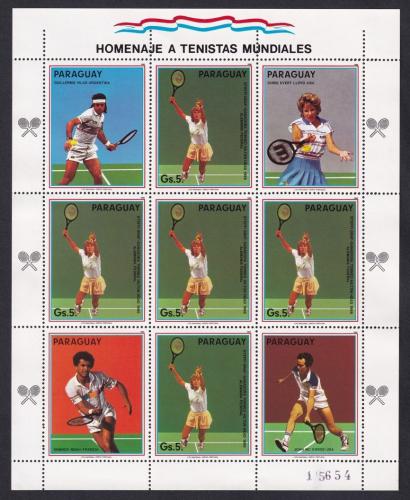 Potovn znmky Paraguay 1986 Tenis Mi# 4035 Bogen Kat 20