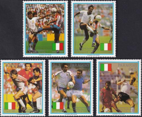 Potovn znmky Paraguay 1989 MS ve fotbale Mi# 4434-38 Kat 11