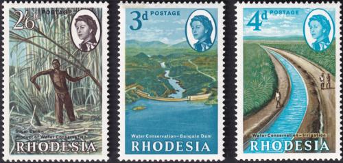 Potovn znmky Rhodsie, Zimbabwe 1965 Vodn hospodstv Mi# 4-6