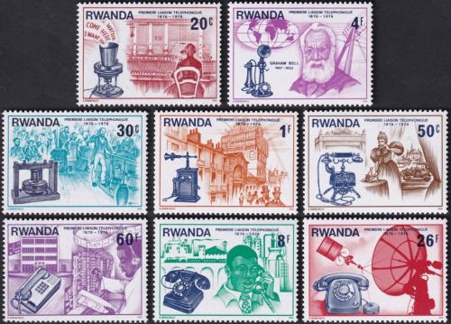 Potovn znmky Rwanda 1976 Prvn telefony Mi# 807-14