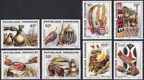 Potovn znmky Rwanda 1979 Lidov umn Mi# 1002-09 Kat 8.50