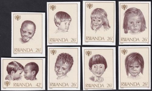 Potovn znmky Rwanda 1979 Rok dt neperf. Mi# 1461-70 B Kat 18