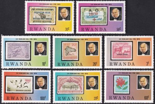 Potovn znmky Rwanda 1979 Sir Rowland Hill Mi# 1011-18