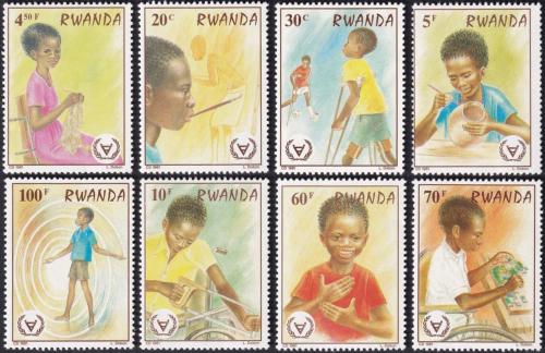 Potovn znmky Rwanda 1981 Rok postiench Mi# 1143-50