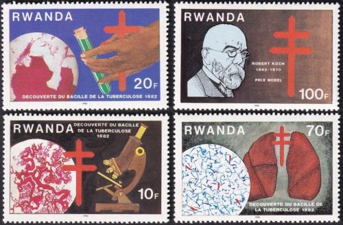 Potovn znmky Rwanda 1982 Objev TBC Mi# 1187-90