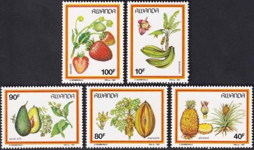 Potovn znmky Rwanda 1987 Ovoce Mi# 1370-74