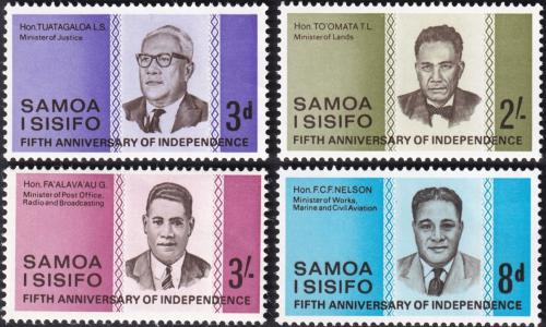 Potovn znmky Samoa 1967 Osobnosti Mi# 146-49