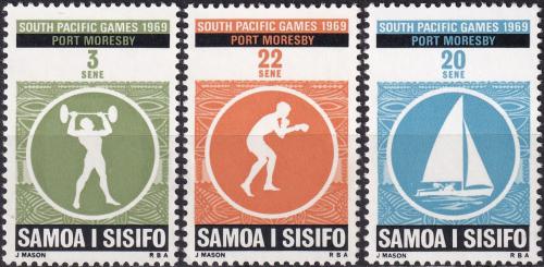 Potovn znmky Samoa 1969 Sport Mi# 201-03