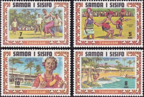 Potovn znmky Samoa 1971 Turistika Mi# 237-40