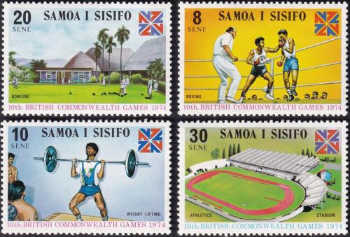 Potovn znmky Samoa 1974 Sport Mi# 293-96