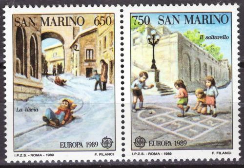 Potovn znmky San Marino 1989 Evropa CEPT, dtsk hry Mi# 1407-08 Kat 10