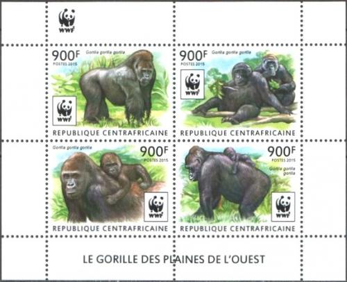 Potovn znmky SAR 2015 Gorila ninn, WWF Mi# 5460-63 Bogen Kat 16