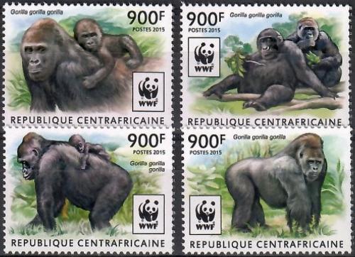 Potovn znmky SAR 2015 Gorila ninn, WWF Mi# 5460-63 Kat 16