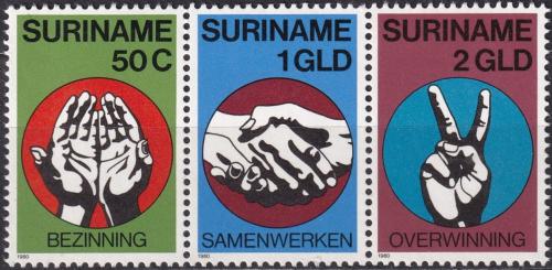 Potovn znmky Surinam 1980 Nezvislost, z arku Mi# 923-25