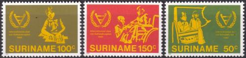 Potovn znmky Surinam 1981 Rok tlesn postiench Mi# 954-56