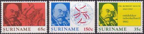 Potovn znmky Surinam 1982 Robert Koch Mi# 990-92