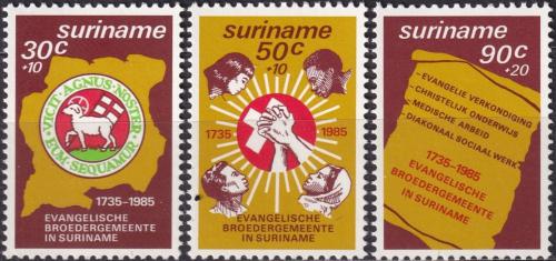 Potovn znmky Surinam 1985 Evangelick bratrstvo Mi# 1154-56