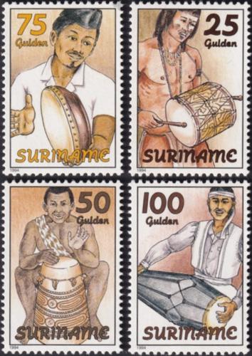 Potovn znmky Surinam 1994 Hudebn nstroje Mi# 1467-70 Kat 18