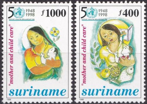 Potovn znmky Surinam 1998 WHO, 50. vro Mi# 1584-85 Kat 9