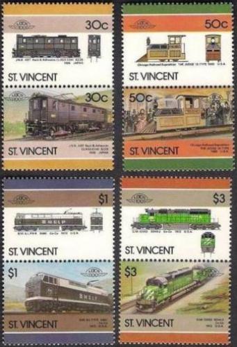 Potovn znmky Svat Vincenc 1986 Lokomotivy Mi# 962-69 Kat 6