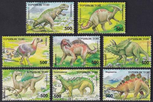 Potovn znmky Tdikistn 1994 Dinosaui Mi# 50-57